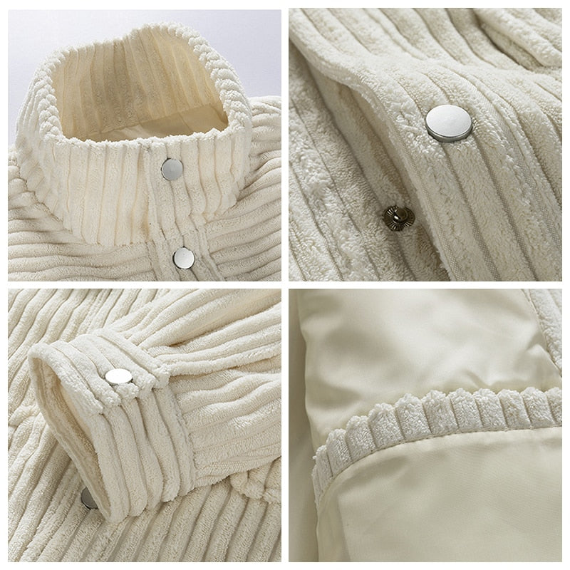 Jaqueta Cargo Veludo Cotelê Vintage Listrada | Streetwear Retro