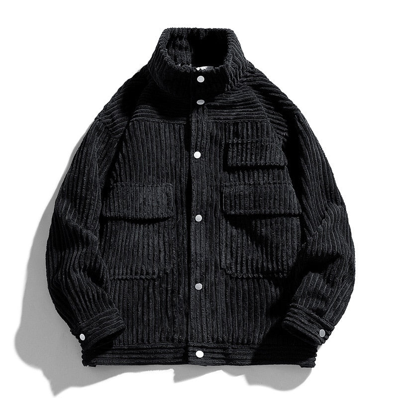 Jaqueta Cargo Veludo Cotelê Vintage Listrada | Streetwear Retro