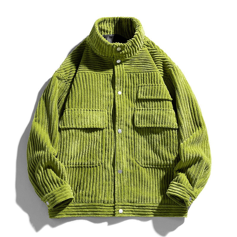 Jaqueta Cargo Veludo Cotelê Vintage Listrada | Streetwear Retro