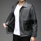 Jaqueta de Couro de Slim minialist