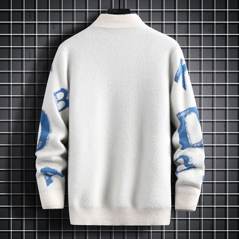 Suéter de La Caxemira masculina Gola alta