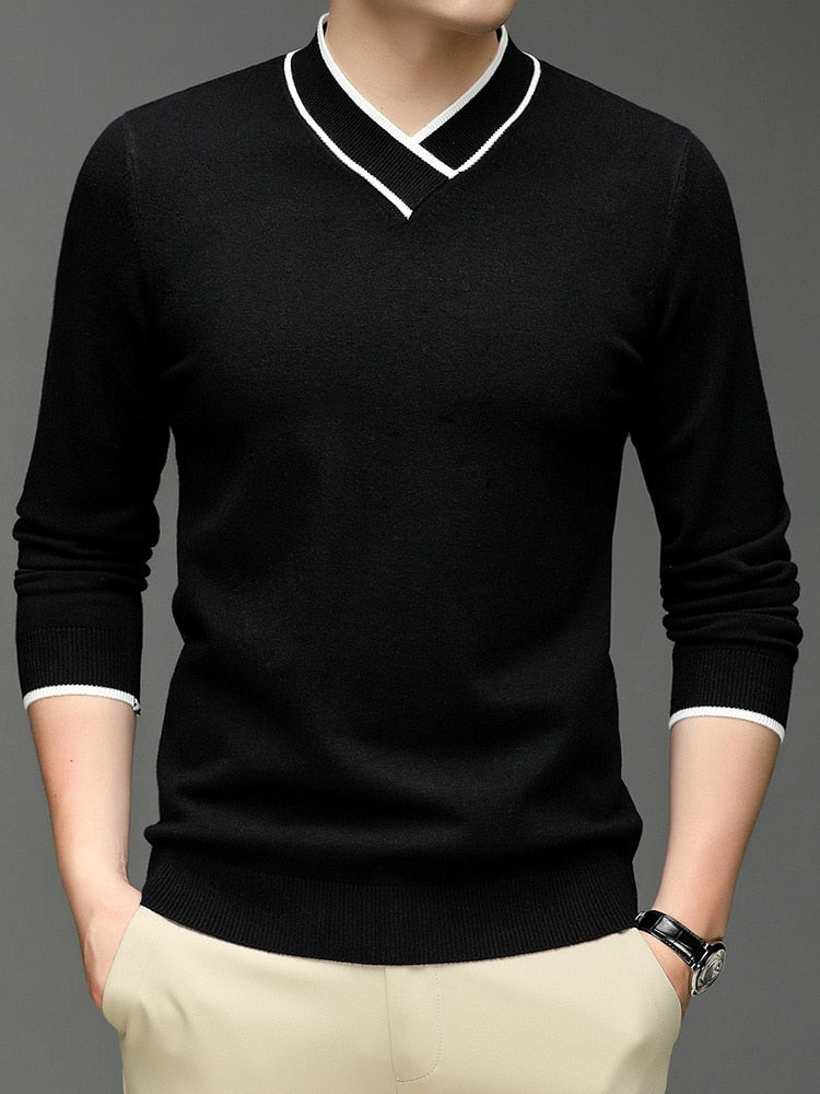 Suéter casual v-neck