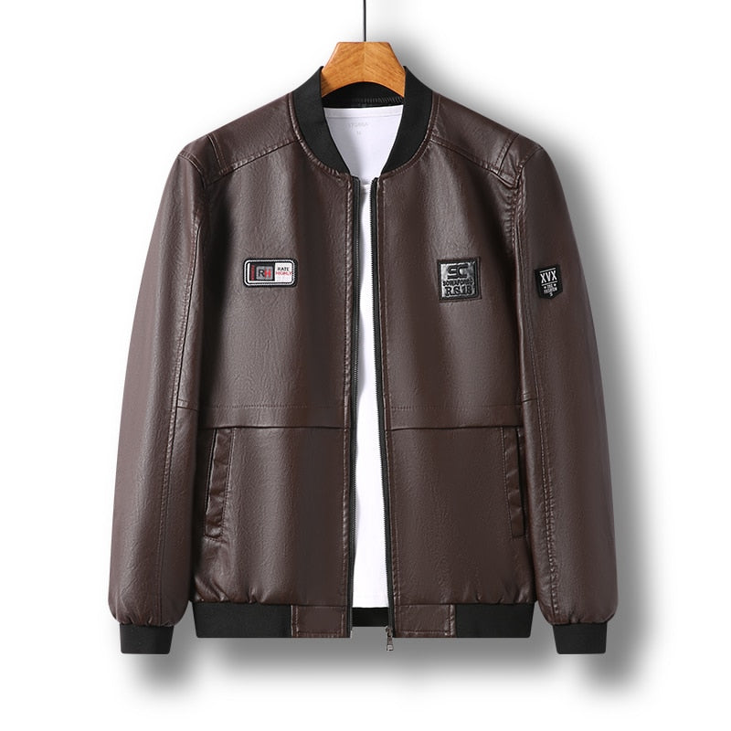 Jaqueta de Couro de Slim leather