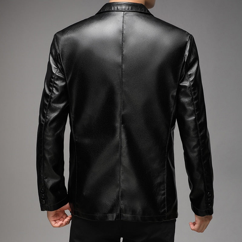 Jaqueta de Couro Slim fall winter
