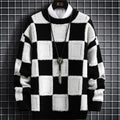 Suéter Xadrez Pull Homme 2023