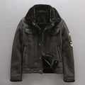 Jaqueta Aviador Vintage Masculina de Camurça Forrada com Lã