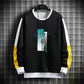 Moletom masculino casual primavera outono