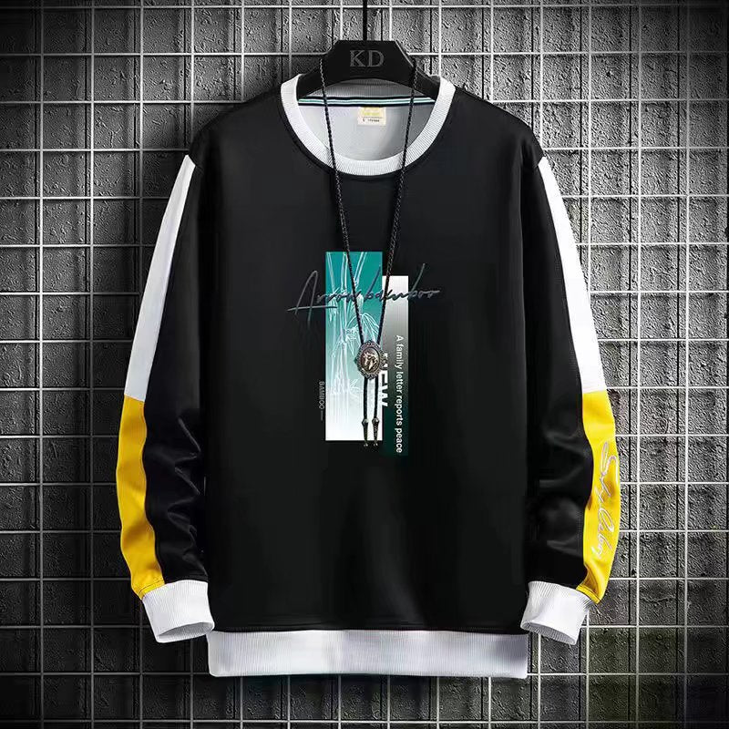 Moletom masculino casual primavera outono