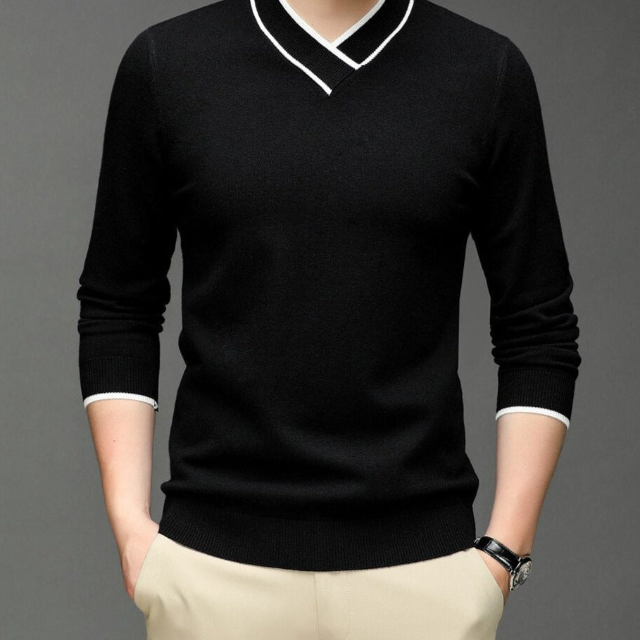 Suéter casual v-neck
