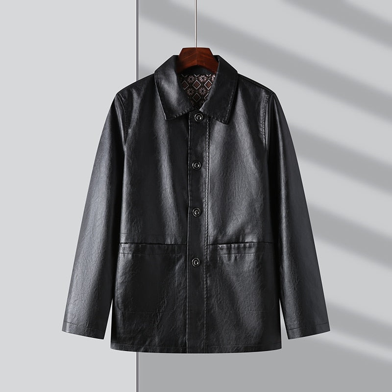 Jaqueta de Couro Slim classic