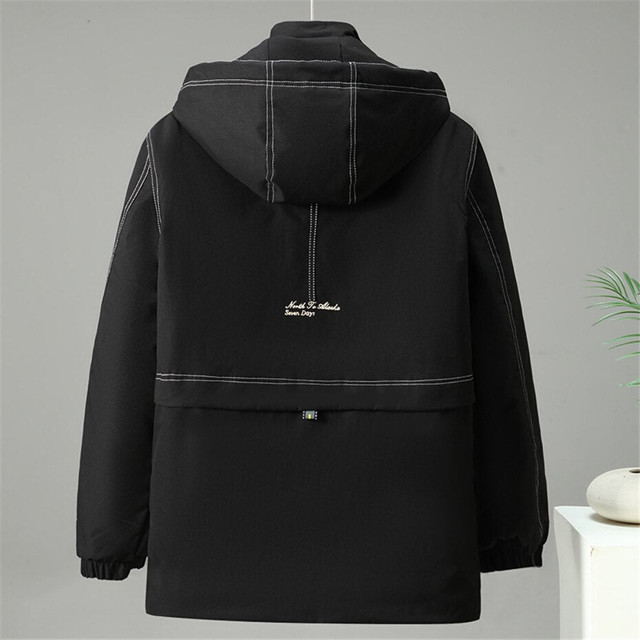 Casaco Parka New Black Modern