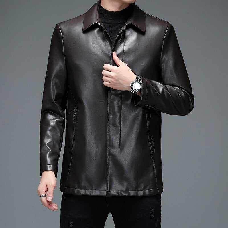 Jaqueta de Couro de Slim coats