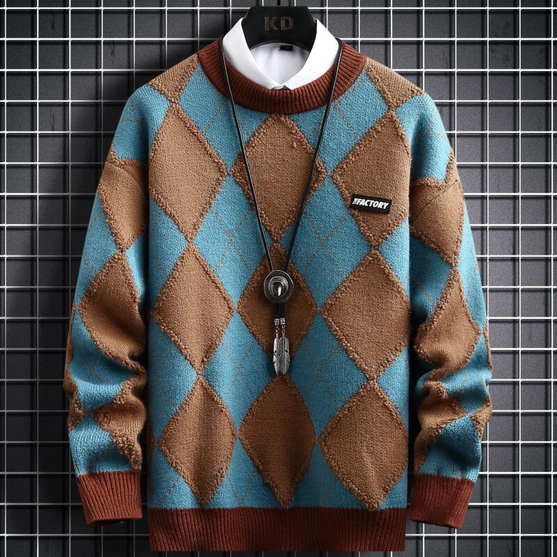 Suéter Xadrez Lã Cashmere Pull