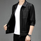 Jaqueta de Couro Slim casual Nubek