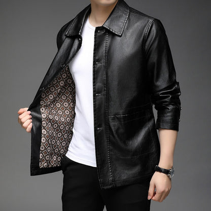 Jaqueta de Couro Slim classic