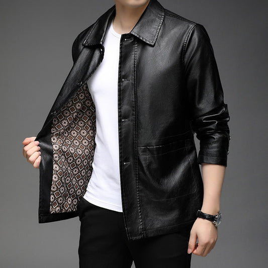 Jaqueta de Couro Slim classic