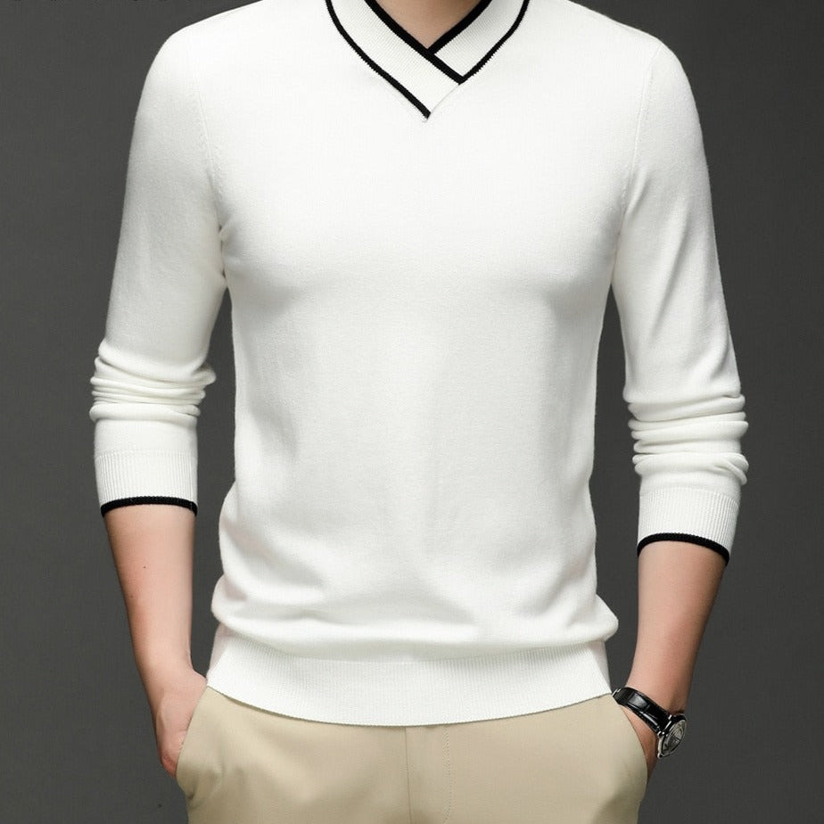 Suéter casual v-neck