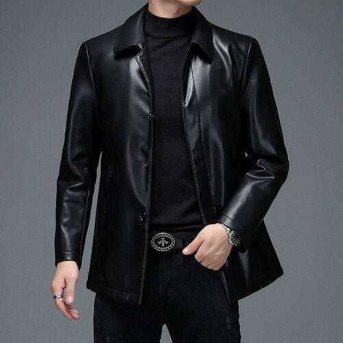 Jaqueta de Couro de Slim coats