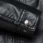 Jaqueta de Couro de Slim biker