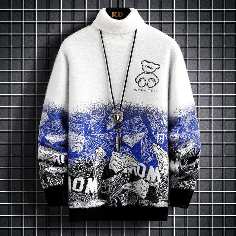 Suéter Gola alta Urso Fashion