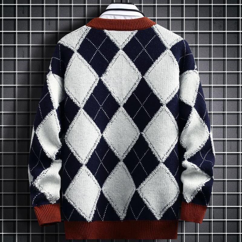 Suéter Xadrez Lã Cashmere Pull