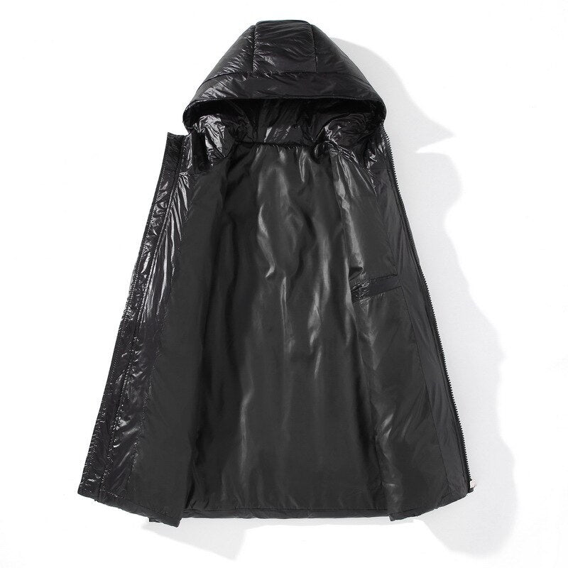 Jaqueta Puffer com Capuz e Isolamento Térmico