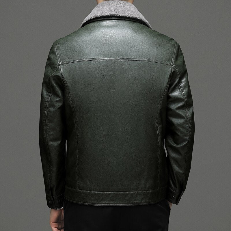 Jaqueta de Couro de Slim duck